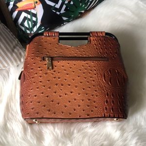 Brown Ostrich Handbag